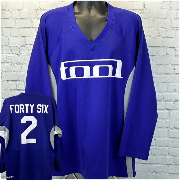 Tron Other - Tool Forty Six & 2 Hockey Jersey T Shirt Aenima Band Long Sleeve Blue XL X-Large